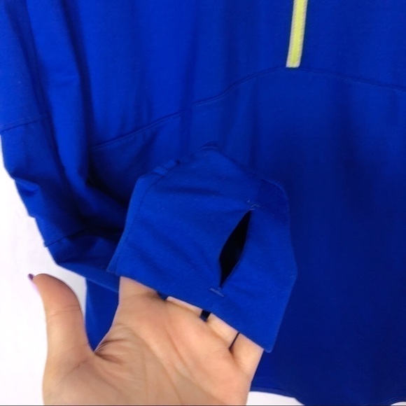 Athleta Half Zip Pullover Blue Jacket - Picture 4 of 10